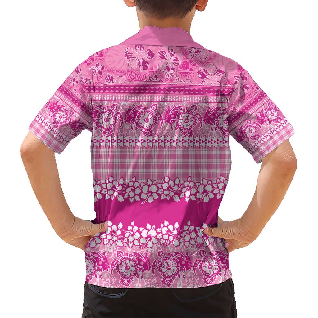 Hawaiian Hibiscus Honu Hawaiian Shirt Pink Mele Kalikimaka Palaka Spirit - Polynesian Pride
