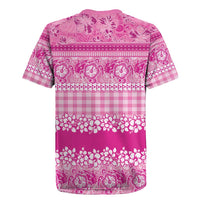 Hawaiian Hibiscus Honu Rugby Jersey Pink Mele Kalikimaka Palaka Spirit - Polynesian Pride
