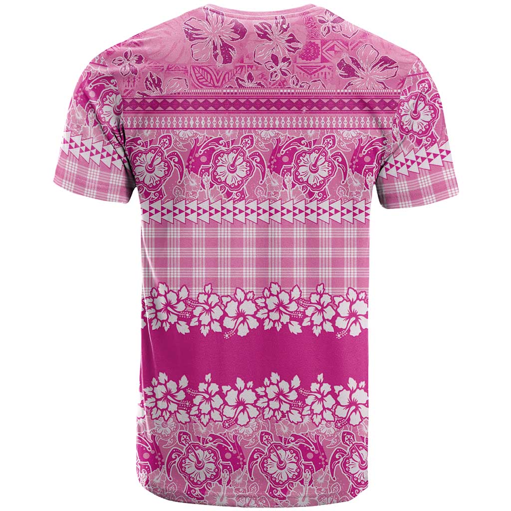 Hawaiian Hibiscus Honu T Shirt Pink Mele Kalikimaka Palaka Spirit - Polynesian Pride