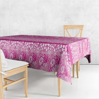 Hawaiian Hibiscus Honu Tablecloth Pink Mele Kalikimaka Palaka Spirit - Polynesian Pride