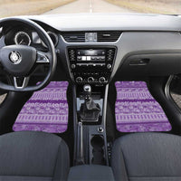 Hawaiian Hibiscus Honu Car Mats Purple Mele Kalikimaka Palaka Spirit - Polynesian Pride