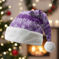 Hawaiian Hibiscus Honu Christmas Santa Hat Purple Mele Kalikimaka Palaka Spirit - Polynesian Pride