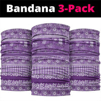 Hawaiian Hibiscus Honu Neck Gaiter Purple Mele Kalikimaka Palaka Spirit - Polynesian Pride