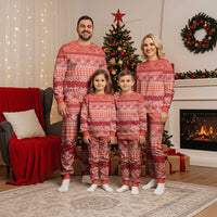 Hawaiian Hibiscus Honu Christmas Pajama Set Red Mele Kalikimaka Palaka Spirit - Polynesian Pride