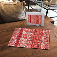 Hawaiian Hibiscus Honu Puzzle Red Mele Kalikimaka Palaka Spirit - Polynesian Pride