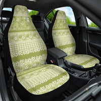 Hawaiian Hibiscus Honu Car Seat Cover Sage Green Mele Kalikimaka Palaka Spirit - Polynesian Pride