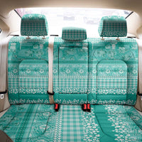 Hawaiian Hibiscus Honu Back Car Seat Cover Turquoise Mele Kalikimaka Palaka Spirit - Polynesian Pride