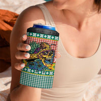 Hawaiian Pineapples Skull 4 in 1 Can Cooler Tumbler Mele Kalikimaka Palaka Quilt Pattern - Polynesian Pride
