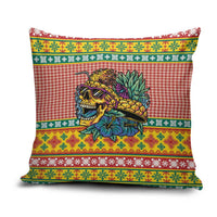 Hawaiian Pineapples Skull Pillow Cover Mele Kalikimaka Palaka Quilt Pattern - Polynesian Pride