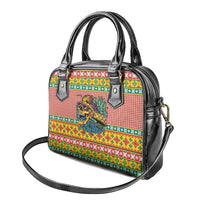 Hawaiian Pineapples Skull Shoulder Handbag Mele Kalikimaka Palaka Quilt Pattern - Polynesian Pride