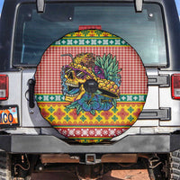 Hawaiian Pineapples Skull Spare Tire Cover Mele Kalikimaka Palaka Quilt Pattern - Polynesian Pride