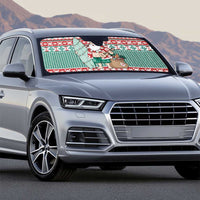 Hawaiian Funny Santa Surf Auto Sun Shade Mele Kalikimaka Palaka Quilt Pattern - Polynesian Pride