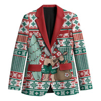 Hawaiian Funny Santa Surf Blazer Mele Kalikimaka Palaka Quilt Pattern - Polynesian Pride