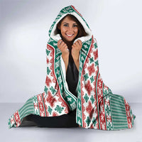 Hawaiian Funny Santa Surf Hooded Blanket Mele Kalikimaka Palaka Quilt Pattern - Polynesian Pride