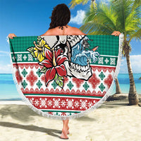 Hawaiian Skull Surfs Beach Blanket Mele Kalikimaka Palaka Quilt Pattern - Polynesian Pride