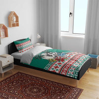 Hawaiian Skull Surfs Bedding Set Mele Kalikimaka Palaka Quilt Pattern - Polynesian Pride