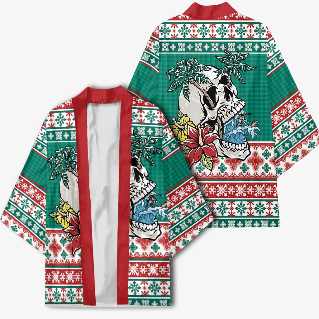 Hawaiian Skull Surfs Kimono Mele Kalikimaka Palaka Quilt Pattern - Polynesian Pride