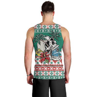 Hawaiian Skull Surfs Men Tank Top Mele Kalikimaka Palaka Quilt Pattern - Polynesian Pride