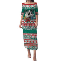 Hawaiian Skull Surfs Puletasi Mele Kalikimaka Palaka Quilt Pattern - Polynesian Pride