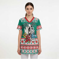 Hawaiian Skull Surfs Scrub Top Mele Kalikimaka Palaka Quilt Pattern - Polynesian Pride