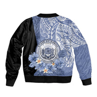 Aloha Vintage Hawaii Tribal Bomber Jacket Blue Style LT9 - Polynesian Pride