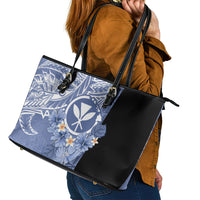 Aloha Vintage Hawaii Tribal Leather Tote Bag Blue Style LT9 - Polynesian Pride