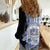 Aloha Vintage Hawaii Tribal Women Casual Shirt Blue Style LT9 - Polynesian Pride