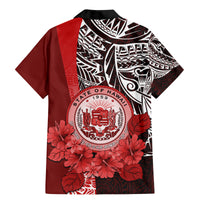 Aloha Vintage Hawaii Tribal Family Matching Mermaid Dress and Hawaiian Shirt Red Style LT9 - Polynesian Pride