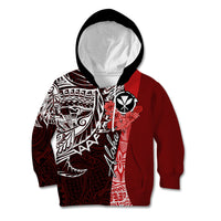 Aloha Vintage Hawaii Tribal Kid Hoodie Red Style LT9 Hoodie Red - Polynesian Pride