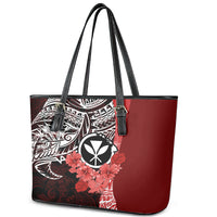 Aloha Vintage Hawaii Tribal Leather Tote Bag Red Style LT9 - Polynesian Pride