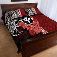 Aloha Vintage Hawaii Tribal Quilt Bed Set Red Style LT9 - Polynesian Pride