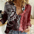 Aloha Vintage Hawaii Tribal Women Casual Shirt Red Style LT9 Female Red - Polynesian Pride