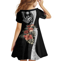 Hafa Adai Guam Family Matching Tank Maxi Dress and Hawaiian Shirt Tropical Flowers with Polynesian Pattern LT9 - Polynesian Pride