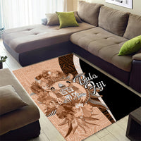 Bula Fiji Vintage Fijian Masi Pattern Area Rug Peach Fuzz Unique LT9 - Polynesian Pride