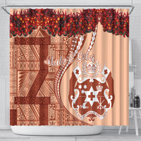 Vintage Tonga Kahoa Heilala Flower Shower Curtain LT9 - Polynesian Pride