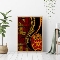 Vintage Tonga Malo E Lelei Ngatu Pattern Canvas Wall Art LT9 - Polynesian Pride