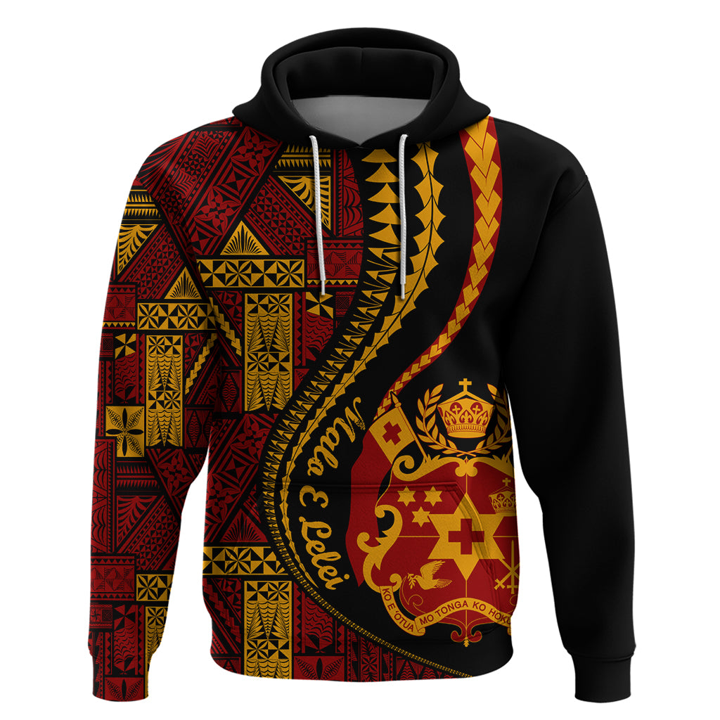 Vintage Tonga Malo E Lelei Ngatu Pattern Hoodie LT9 Pullover Hoodie Red - Polynesian Pride