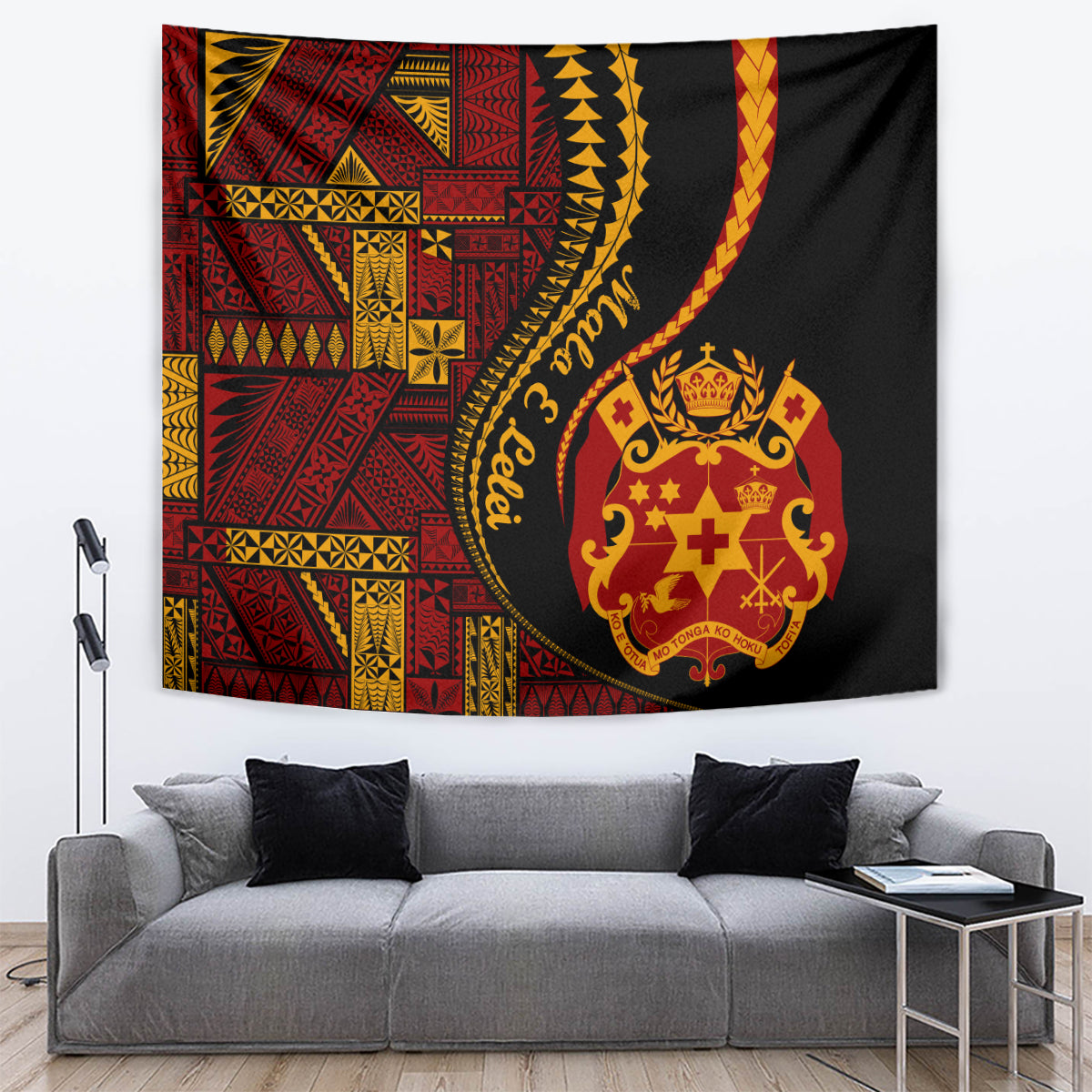 Vintage Tonga Malo E Lelei Ngatu Pattern Tapestry LT9 - Polynesian Pride