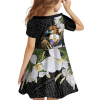 Philippines Eagle with Coat Of Arm Family Matching Long Sleeve Bodycon Dress and Hawaiian Shirt Simple Sampaguita Jasmine