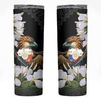 Philippines Eagle with Coat Of Arm Skinny Tumbler Simple Sampaguita Jasmine LT9