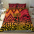 New Zealand Rangatira Custom Bedding Set Red and Gold Niho Taniwha Maori Tribal