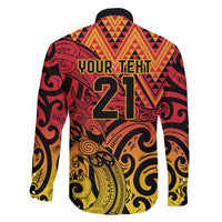 New Zealand Rangatira Custom Family Matching Mermaid Dress and Hawaiian Shirt Red and Gold Niho Taniwha Maori Tribal