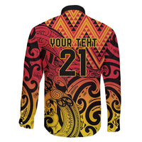 New Zealand Rangatira Custom Family Matching Short Sleeve Bodycon Dress and Hawaiian Shirt Red and Gold Niho Taniwha Maori Tribal