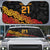 New Zealand Rugby Pacific Custom Auto Sun Shade Rangatira Maori Kowhaiwhai Pattern - Polynesian Pride