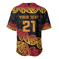 New Zealand Rugby Pacific Custom Baseball Jersey Rangatira Maori Kowhaiwhai Pattern