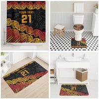 New Zealand Rugby Pacific Custom Bathroom Set Rangatira Maori Kowhaiwhai Pattern - Polynesian Pride