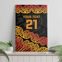 New Zealand Rugby Pacific Custom Canvas Wall Art Rangatira Maori Kowhaiwhai Pattern