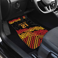 New Zealand Rugby Pacific Custom Car Mats Rangatira Maori Kowhaiwhai Pattern