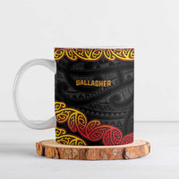 New Zealand Rugby Pacific Custom Ceramic Mug Rangatira Maori Kowhaiwhai Pattern - Polynesian Pride