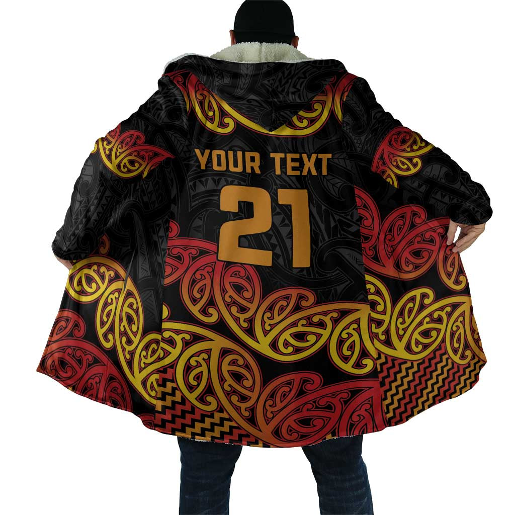 New Zealand Rugby Pacific Custom Cloak Rangatira Maori Kowhaiwhai Pattern - Polynesian Pride
